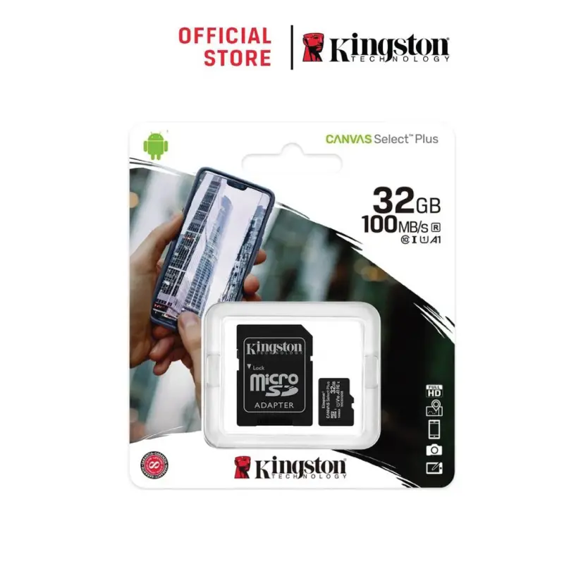 ภาพหน้าปกสินค้าKingston Canvas Select Plus Class 10 microSD Card 32GB (SDCS2/32GB) จากร้าน Kingston Official Store บน Lazada