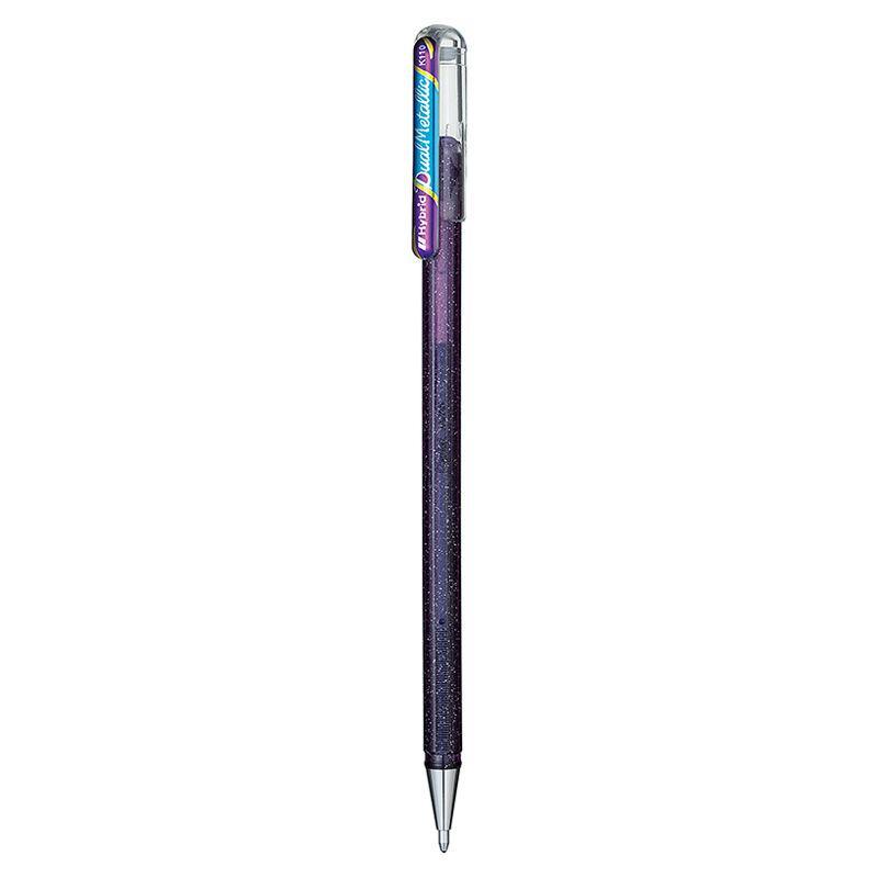 Electro48 เพนเทล ปากกาหมึกเจลผสมกลิตเตอร์ รุ่น Hybrid Dual Metallic K110-DVX ขนาด 1.0 มม. หมึกเจลสีม่วง