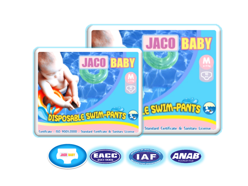 JACO baby แพมเพิสสำหรับว่ายน้ำ 10 ชิ้น Baby Swim Pants แพมเพิสเด็ก