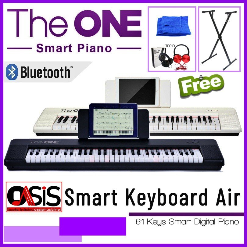 (ฟรี.หูฟัง/ขาตั้ง/ผ้าเช็ด)The ONE Smart Piano AIR เปียโนไฟฟ้า บลูทูธ มีแอปสอน มีทัชชิ่ง ลิ่มมีไฟ!! เปียโน เปียโนอัจฉริยะ