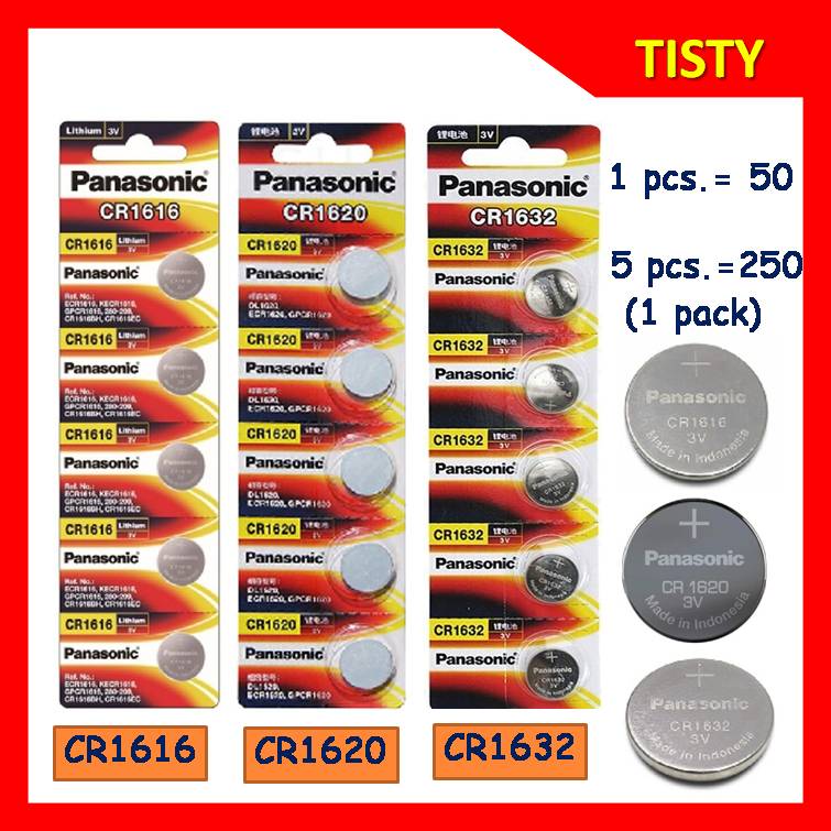 ของแท้ 100 CR1616 / 1620 / 1632 Panasonic Lithium Battery 3V. ถ่าน