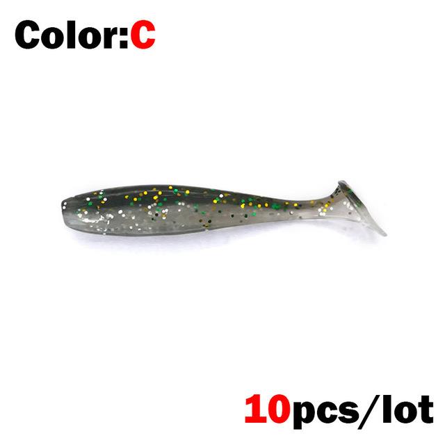 10pcs Silicone Soft Lures Piece Artificial Tackle Bait 3.5/4.5cm