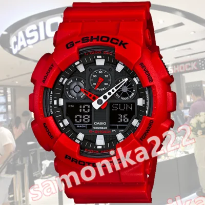 Casio นาฬิกาข้อมือ G-Shock รุ่น GA100B-4A (Red) (No box)