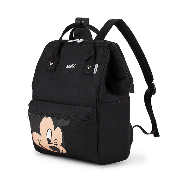 พร้อมส่ง‼️ กระเป๋า Anello Mickey ใบใหญ่ มี 5 / กระเป๋า Anello Đisnēy 2019 Polyester Canvas Backpack Limited-AN601 สี แอปริคอท สี แอปริคอท