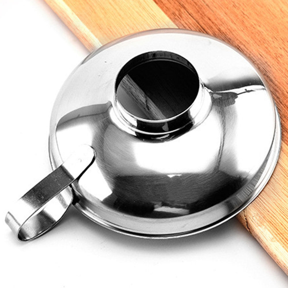 Wide Mouth Liquid Funnel Jars Stainless Steel Oil Wine Water Spices