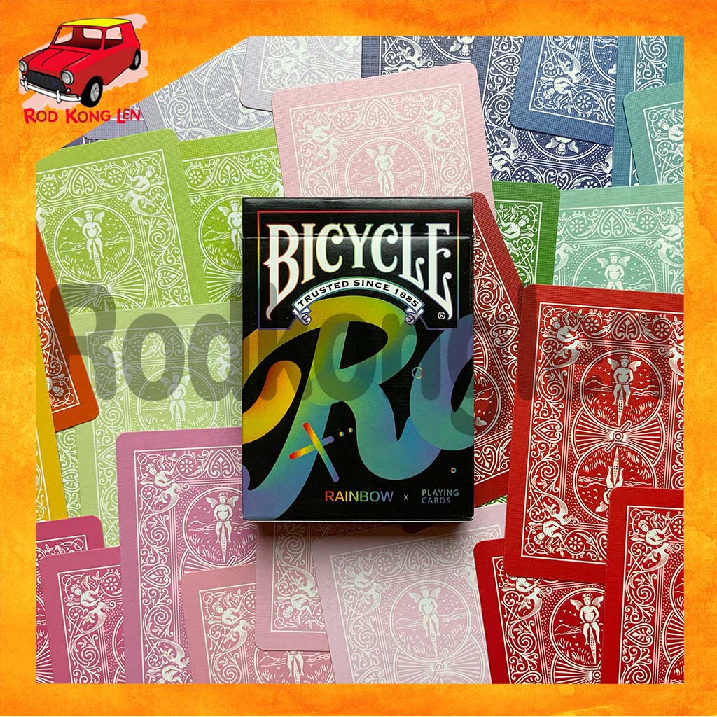 hot l พร้อมส่ง - ของแท้ 1- l [ Bicycle Rainbow Playing Cards ] ไพ่มากล ที่นักมากลทั่วโลก สายตัดไพ่ ไพ่สะสม