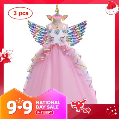 [Nileafes 2021 New 5-14 Years Girls Princess Dress for Kids Baby Dress Lowest Price High Quality Child Birthday Party Wedding Dress Unicorn Embroidery Long Dress with Unicorn Headband and Wings,Nileafes 2021 New 5-14 Years Girls Princess Dress for Kids Baby Dress Lowest Price High Quality Child Birthday Party Wedding Dress Unicorn Embroidery Long Dress with Unicorn Headband and Wings,]