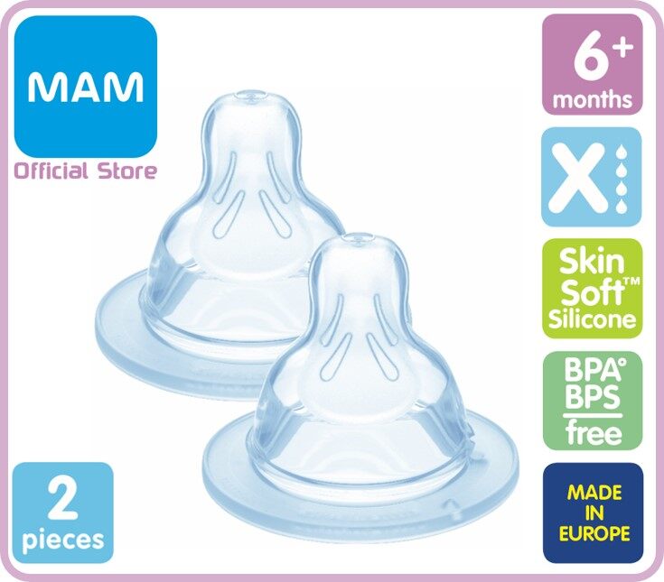 แนะนำ MAM จุกนม Teats 6m+ เบอร์/Size X สำหรับเด็ก 6 เดือนขึ้นไป (แพ็ค 2 ชิ้น)