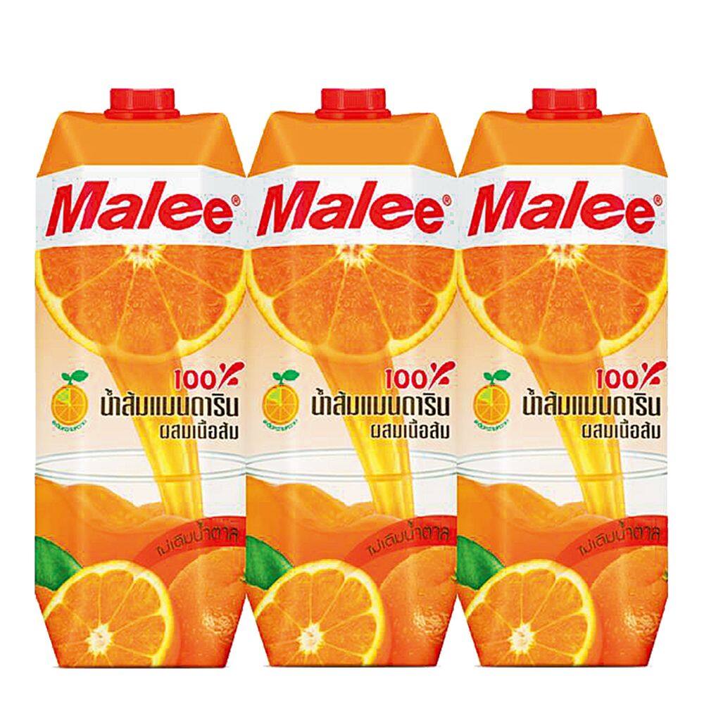 มาลี น้ำส้ม แมนดาริน 100% ขนาด1000 มล. แพ็ค3 กล่อง