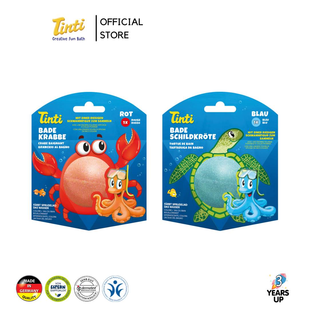 TINTI® บาธบอมบ์ (ลูกใหญ่) มีของเล่นด้านใน ไร้สารเคมี ผลิตเยอรมนี Big Bath Ball บาธบอม บาธบอลเซอร์ไพรส์ สบู่เด็ก ของเล่นอาบน้ำ ของเล่นเด็กในอ่าง