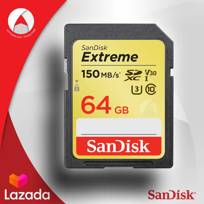 ภาพสินค้าSanDisk Extreme SD Card SDHC / SDXC 32GB , 64GB , 128GB , 256GB (SDSDXVT) เมมโมรี่การ์ด SDCARD แซนดิส ประกัน Lifetime Synnex จากร้าน Actioncam Thailand บน Lazada ภาพที่ 3