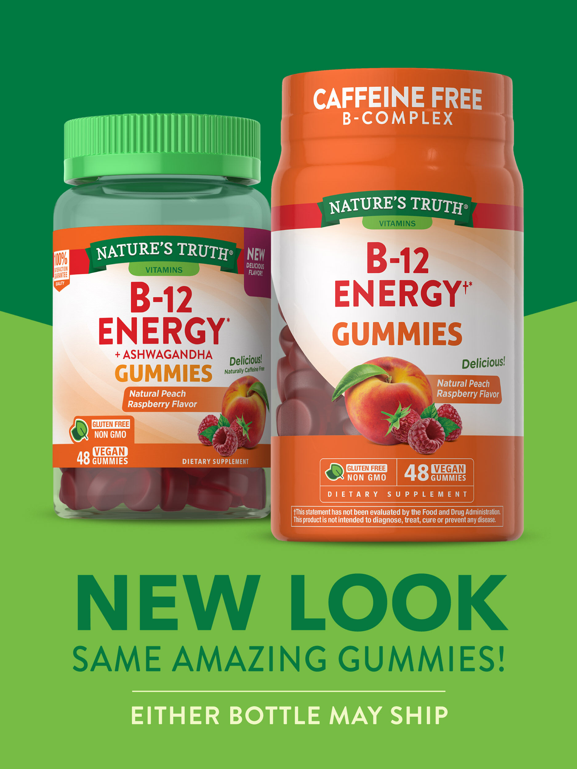 วิตามิน บี 12 แบบเม็ดเคี้ยว Vitamin B-12 + Ashwagandha Energy Gummies,  Natural Peach Raspberry Flavor 48 Vegan Gummies - Nature's Truth B12 |  Lazada.co.th