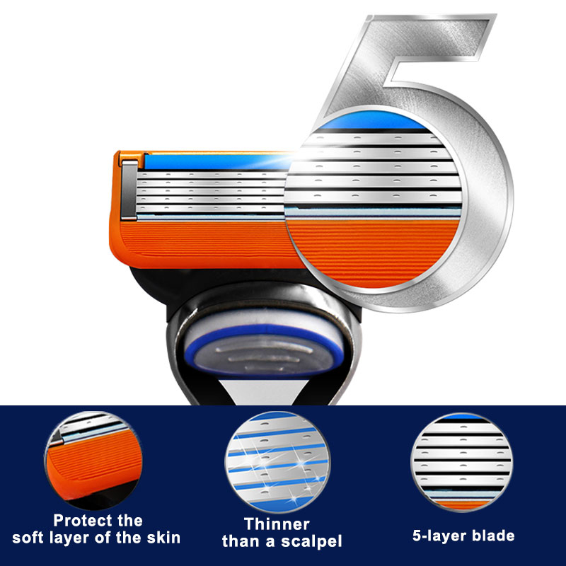 Gillette Razor Machine Straight Shaver Safety Razor for Gillette Fusion 5 Proglide Men Shaving ...