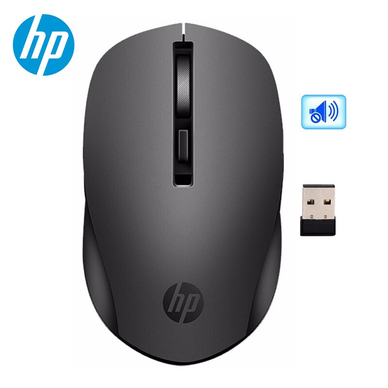 เม้าส์ไร้สาย USB Silent HP S1000 Plus 1600 DPI ปรับ USB 3.0 รับ Optical Mouse คอมพิวเตอร์ 2.4 กิกะเฮิร์ตซ์หนูเหมาะกับการ
