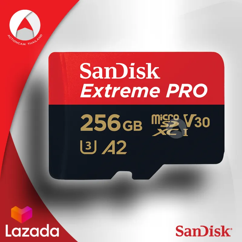 ภาพสินค้าSanDisk Extreme Pro Micro SD Card SDHC 32GB SDXC 64GB 128GB 256GB 512 GB 1TB Speed R/W 200/140MB/s (SDSQXCD) เมมโมรี่ การ์ด Gopro8 Gopro9 Drone จากร้าน Actioncam Thailand บน Lazada ภาพที่ 4