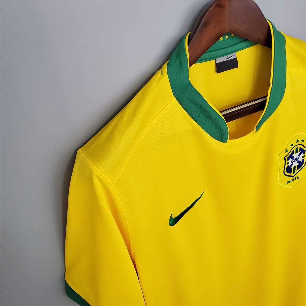 2006 Brazil Home Retro Soccer Jersey Football - v40qcr - ThaiPick