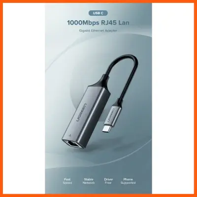 #ลดราคา Ugreen (50737,30287) USB C Ethernet USB-C to RJ45 Lan Adapter for MacBook Pro Samsung Galaxy S9/S8/Note9 Type C