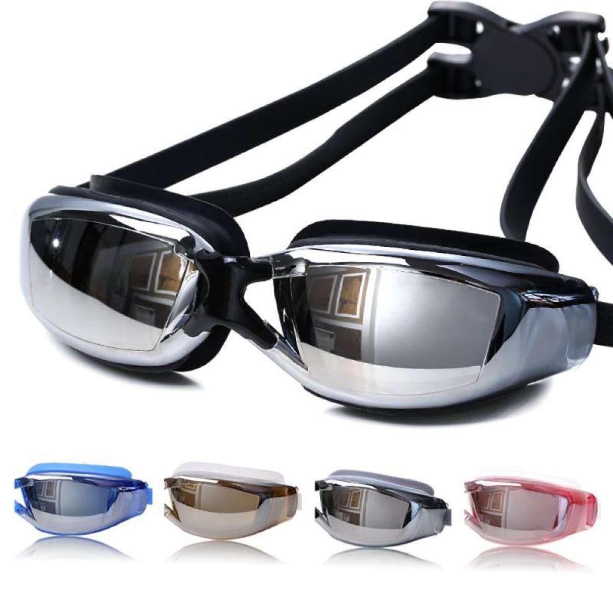 Womdee ชุด 5 ชิ้นผู้หญิงผู้ชาย Anti FOG UV ป้องกันการเล่นเซิร์ฟการว่ายน้ำ Goggles Professional แว่นตากันน้ำพร้อมหมวกว่ายน้ำที่อุดหูที่อุดจมูกชุด - INTL