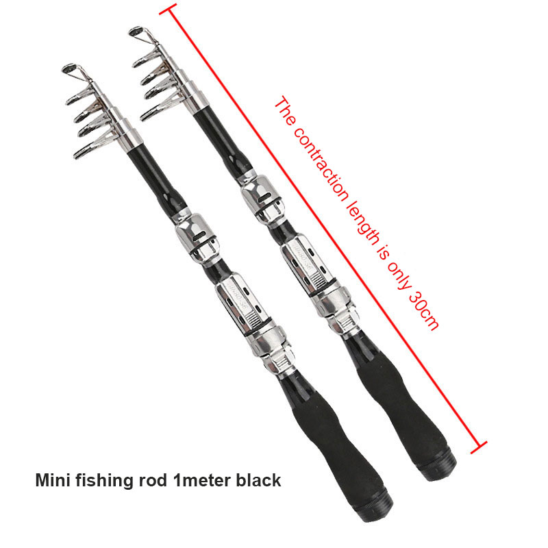 Portable Small Fishing Rod Hard 1M-2.1M FRP Ice Fishing Rod River