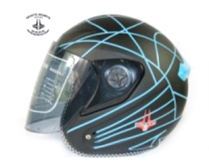หมวกกันน็อคคัสตอมสี? Ahi? Proton สีฟ้า