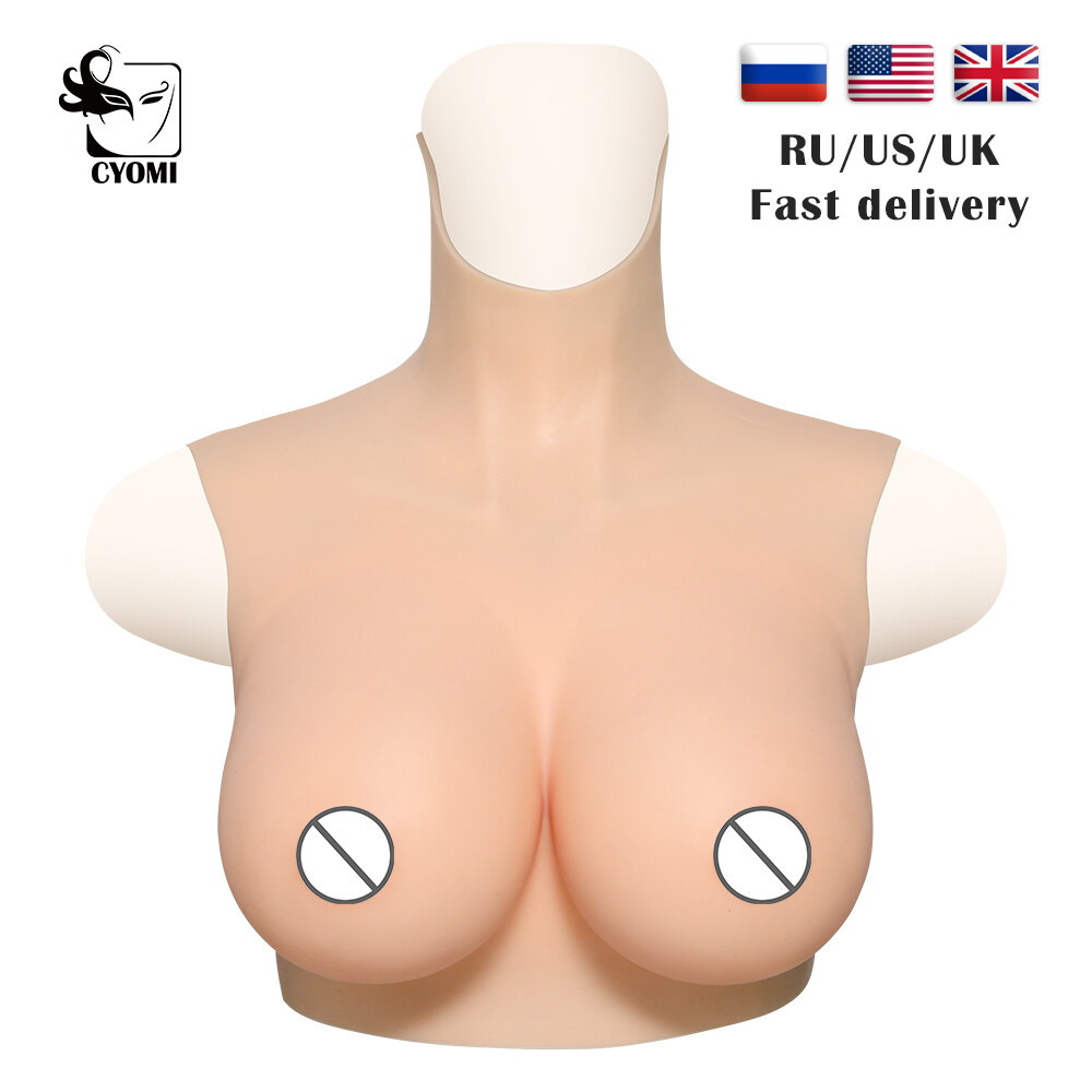 Silicone Breast Form Halterneck Type Artificial Fake Boobs For Mastectomy  Crossdresser C Cup