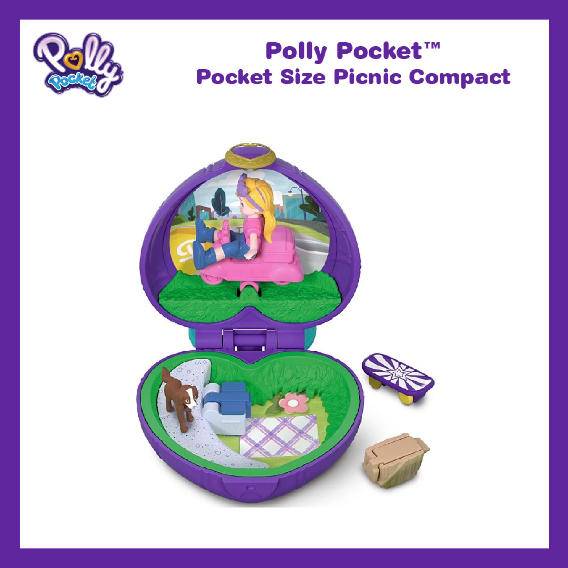 Polly Pocket™ Pocket Size Picnic Compact ตุ๊กตา พอลลี่ พ็อคเก็ต ไซส์ ปิกนิก คอมเเพ็ค ของเล่นเด็ก ขนาดพกพา