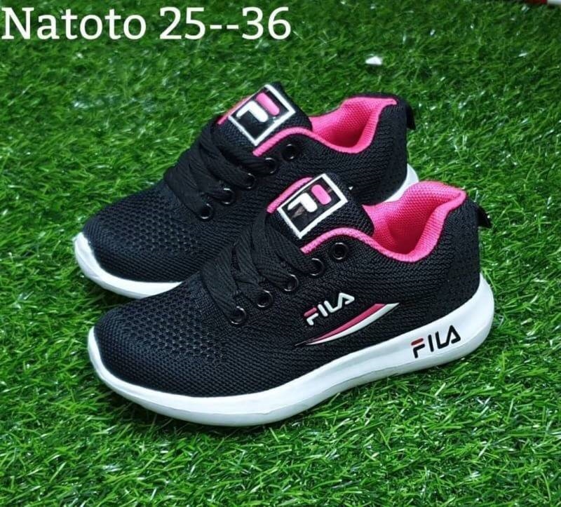 รองเท้าเด็กFila สีดำชมพู ไซส์25-36