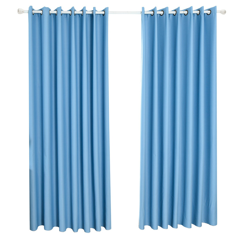 1 Panel Blackout Curtains Thermal Insulated with Grommet Curtains for Bedroom สี สีฟ้า สี สีฟ้าความกว้าง 100ความยาว 250
