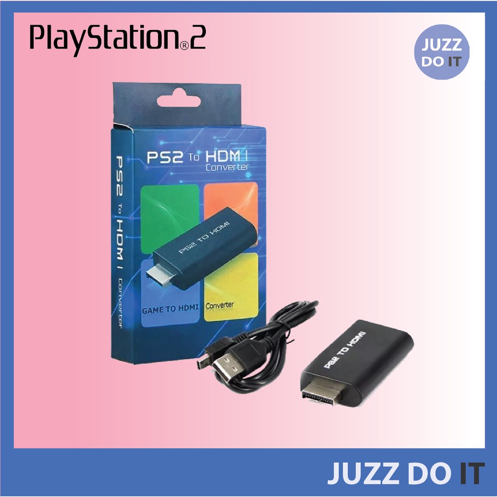 Hot Sale PS2 to HDMI Converter ตัวต่อแปลงสัญญาณ AV ให้เป็น HDMI เครื่องเกม PlayStation 2 ราคาถูก เกม เกมส์ เกม กด เกม กด ยุค 90