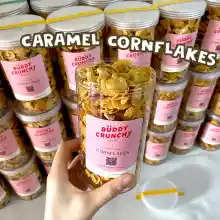 ภาพขนาดย่อของสินค้าคอนเฟลกคาราเมล ผสมธัญพืช Caramel Cornflakes Br.bake