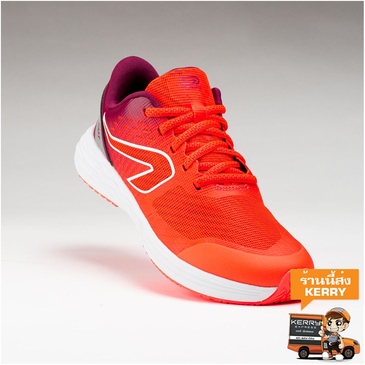 รองเท้าเด็กสำหรับใส่เล่นกรีฑารุ่น AT 500 KIPRUN FAST (สีส้ม NEON/แดง BURGUNDY) วิ่งมาราธอน วิ่งจ๊อกกิ้ง วิ่งบนลู่‎ วิ่งบนถนน‎ รองเท้ากีฬา รองเท้าวิ่งสำหรับเด็ก