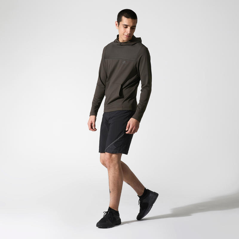 กางเกงขาสั้นผู้ชายสำหรับใส่วิ่งรุ่น Run Dry+ (สีดำ)รองเท้าและเสื้อผ้าสำหรับผู้ชาย