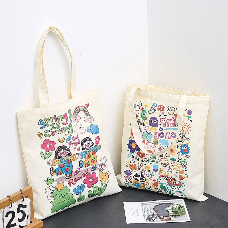 Tote Bag กระเป๋าผ้าสุดคิ้วท์ เนื้อผ้าดี สีสวย ลายสกรีน น่ารัก กระเป๋า ...