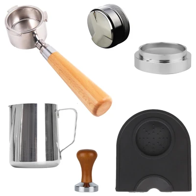 Coffee Utensil Sets Coffee Bottomless Portafilter for Delonghi Filter 51MM Stainless Steel Filter Basket Accessories