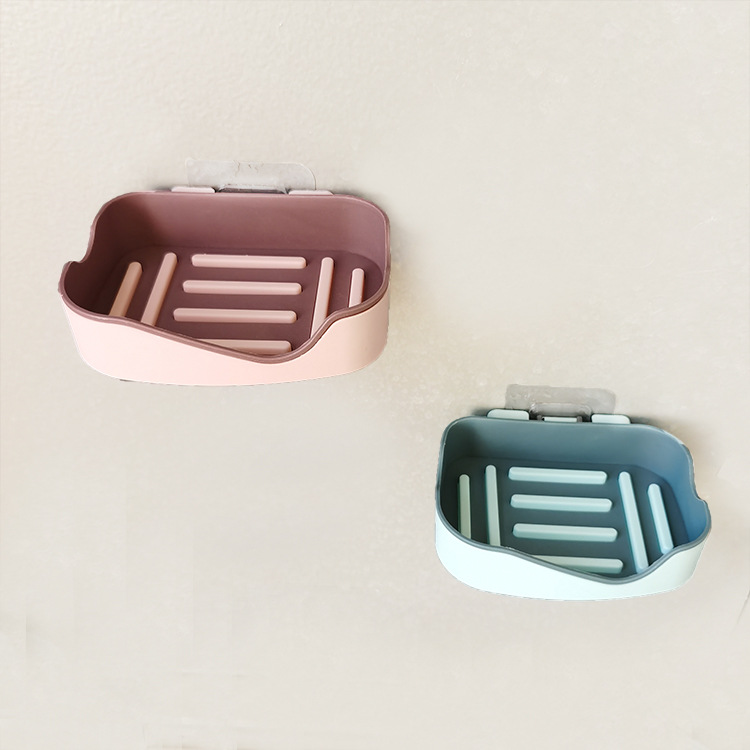 Wall Mounted Double Layer Soap Dish Punch-Free Drawer Wall Mounted Double Layer Soap Dish Punch-Free Drawer