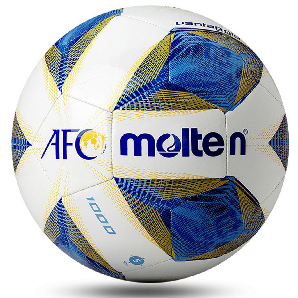 MOLTEN ลูกฟุตบอลหนังเย็บMOT Football AFC MST TPU pk F5A1000-A (510)(แถมฟรี ตาข่ายใส่ลูกฟุตบอล - เข็มสูบลม - สูบมือ SPL)