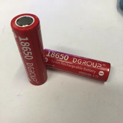 ถ่านชาร์จ 18650 3.7V 4800mah ถ่าน18650 battery18650 สีแดง(DGROUP)