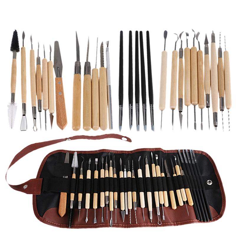 28Pcs Arts Crafts Clay Sculpting Tools Set Modeling Carving Tool Kit