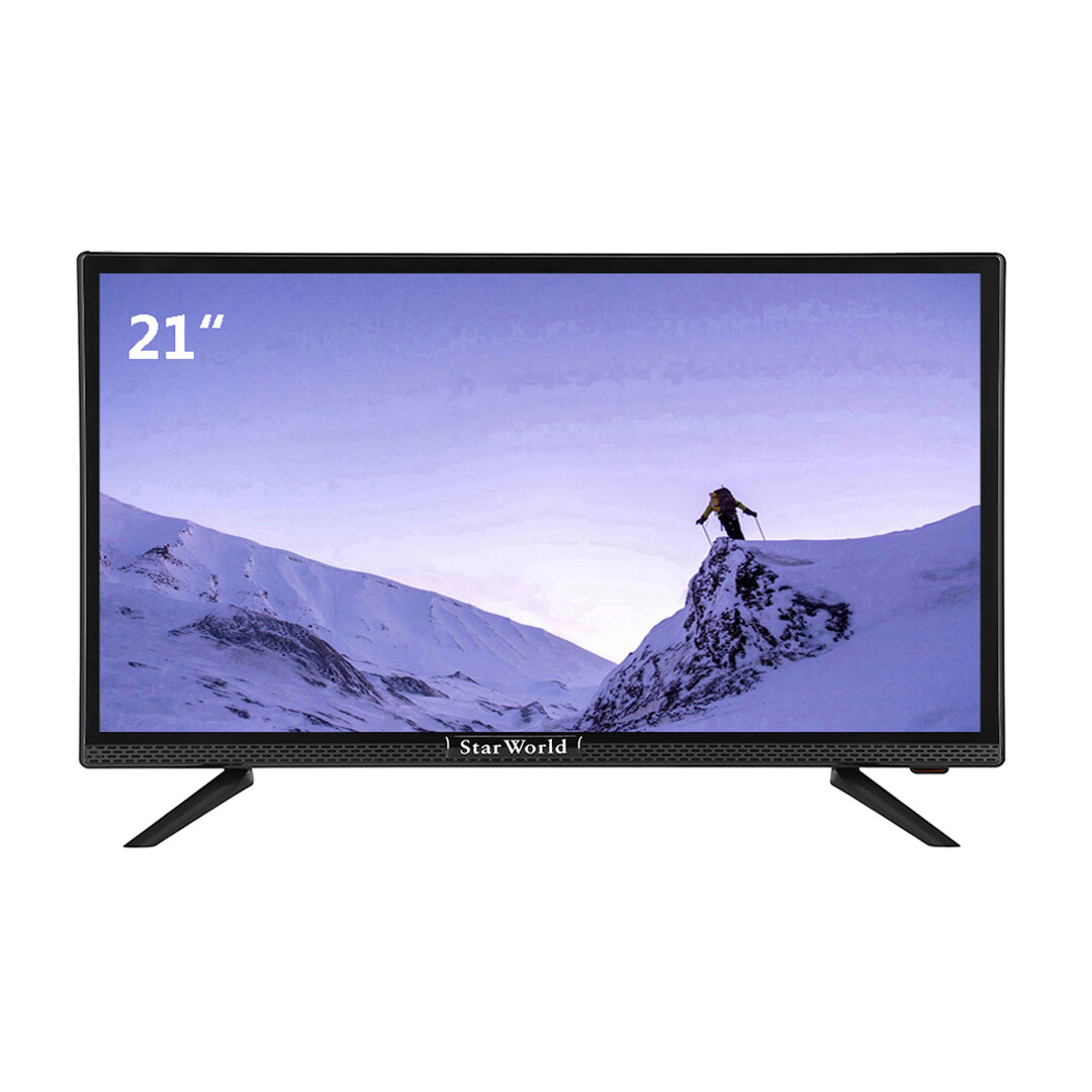 StarWorld LED TV 21 นิ้ว อนาล็อกทีวี ทีวี21นิ้ว ทีวีจอแบน โทรทัศน์ รับประกัน1ปี สี ดำ สี ดำ