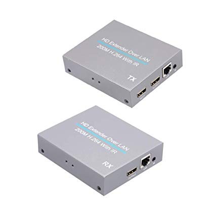 #ลดราคา Media Converter 200 M ตัวต่อขยาย HDMI ผ่าน IP/TCP UTP/STP CAT5e/6 Rj45 LAN เครือข่ายตัวแยก HDMI เครื่องรับส่งสัญญาณ 1080 #คุณภาพดีแผ่นซิลิโคนความร้อนตัวแปลงสัญญาณหลอดไฟ ไฟประดับ
