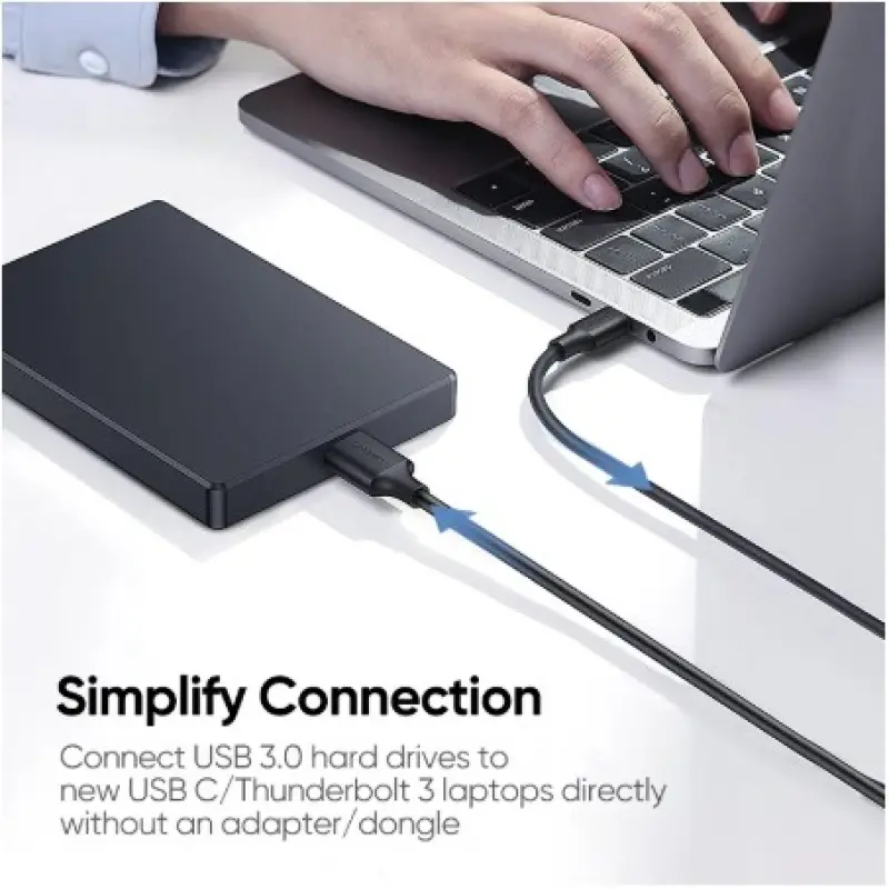 ภาพสินค้าUgreen USB C to Micro B 3.0 Cable 5Gbps 3A Fast Data Sync Cord For Macbook Hard Drive Disk HDD SSD C จากร้าน ppandgadget บน Lazada ภาพที่ 5