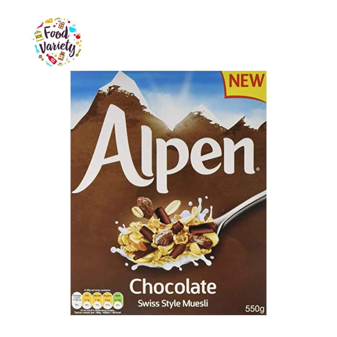 Alpen Chocolate Muesli 550g อัลเพน มูสลี่ช็อกโกแลต 550กรัม