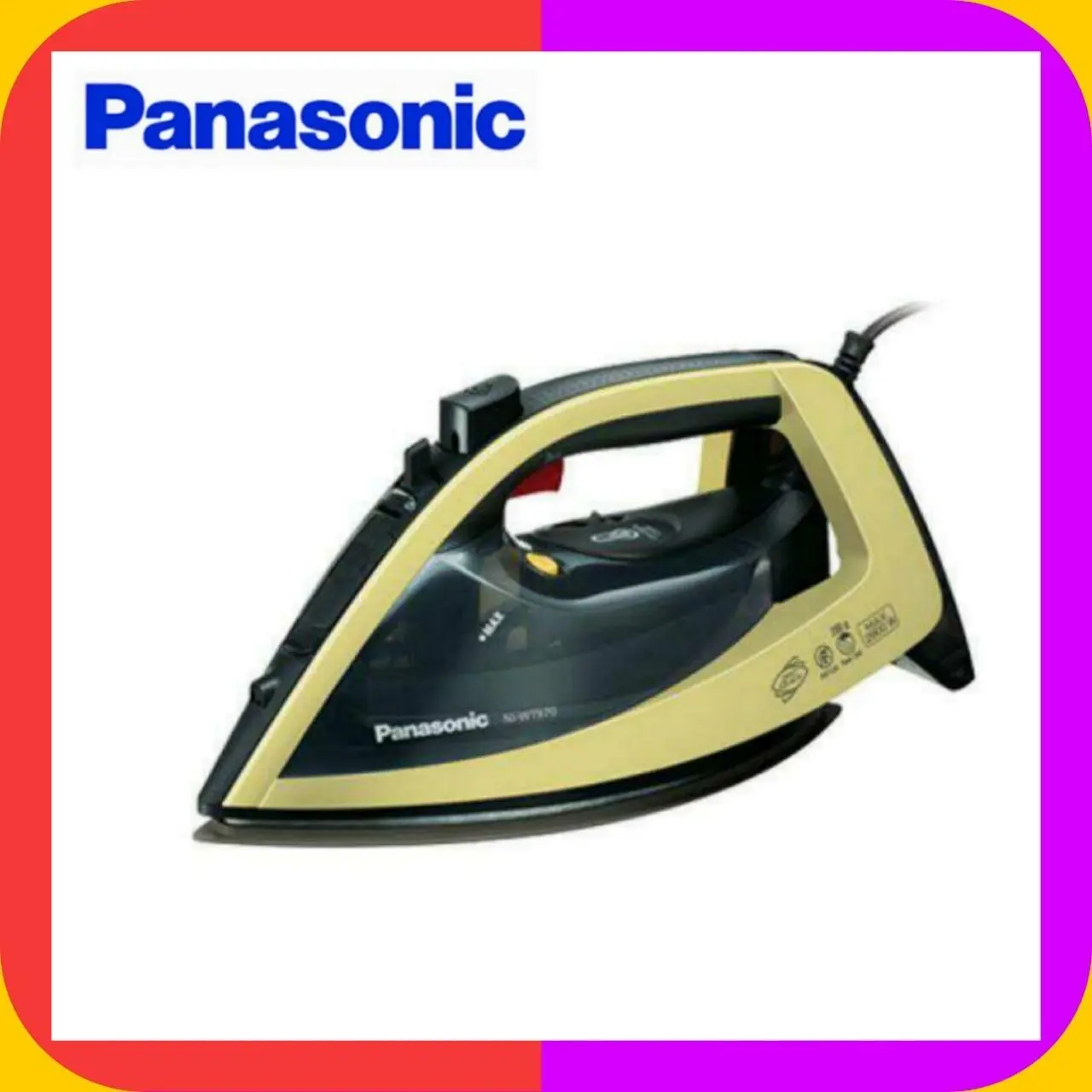 Panasonic เตารีดไอน้ำ พานาโซนิค 2800 วัตต์ รุ่น NI-WT970NFS Panasonic Stream Iron 2800 Watt Model NI-WT970NFS