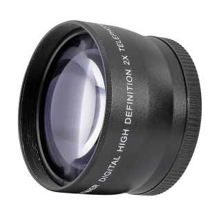 58mm 2x telephoto lens tele converter for canon nikon sony pentax 18-55mm 4