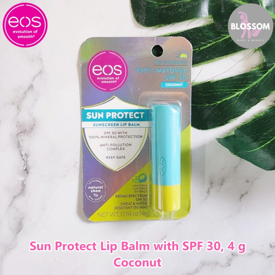 eos Sun Protect Lip Balm with SPF 30, 4 g ลิปบาล์ม ผสมกันแดด ให้ความ