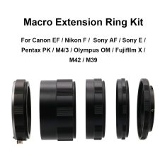 Macro Extension Tube Ring Kit For Canon EF /Nikon F /Sony AF /Sony E / Pentax PK /M4/3 /Olympus OM /Fujifilm X /M42 /M39 Mount