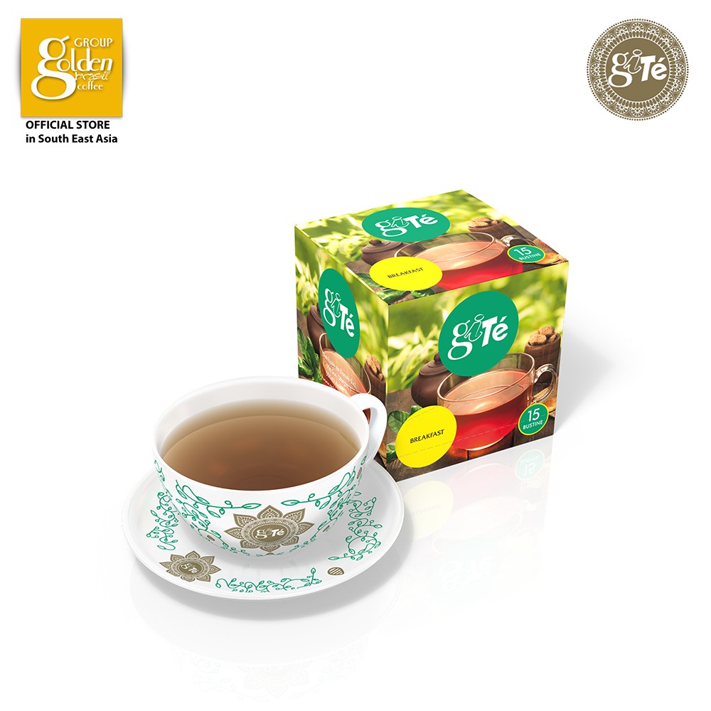 Golden Brasil Tea Gite Breakfast - 15 Bags GiTe Tea เบรกฟาสต์ 15 ซอง x3