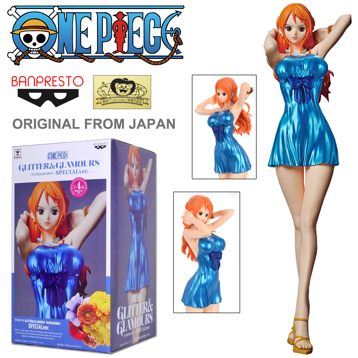 Model โมเดล งานแท้ 100% แมวทอง Banpresto จากการ์ตูน One Piece วันพีซ เต็มพิกัดสลัดจอมลุย Nami นามิ Blue Dress ชุดสีฟ้า Ver Original from Japan Figure ฟิกเกอร์ Anime ของขวัญ Gift อนิเมะ การ์ตูน มังงะ Doll ตุ๊กตา คอลเลกชัน สั่งและนำเข้าจากญี่ปุ่น manga