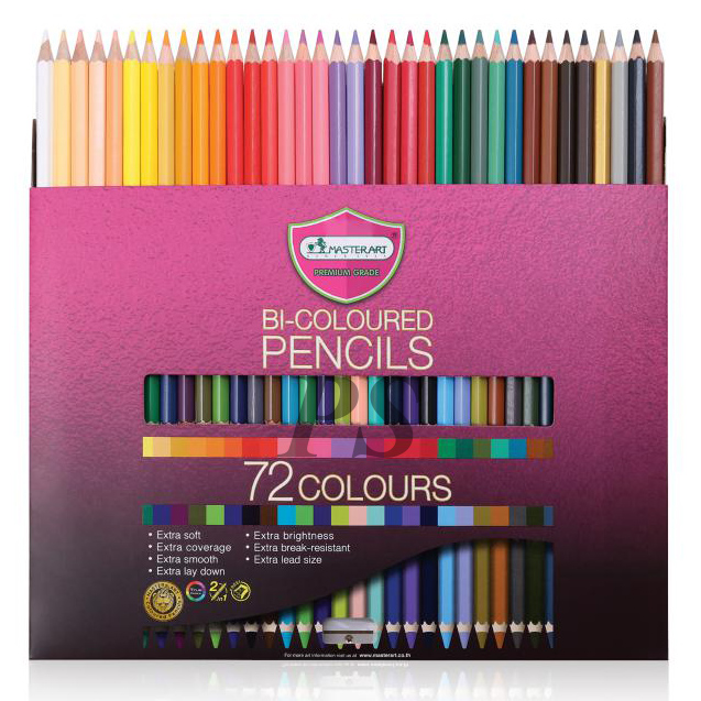 Master Art มาสเตอร์อาร์ต ดินสอสี สีไม้ 2 หัว 72 สี รุ่นมาสเตอร์ซีรี่ย์(MASTER SERIES)