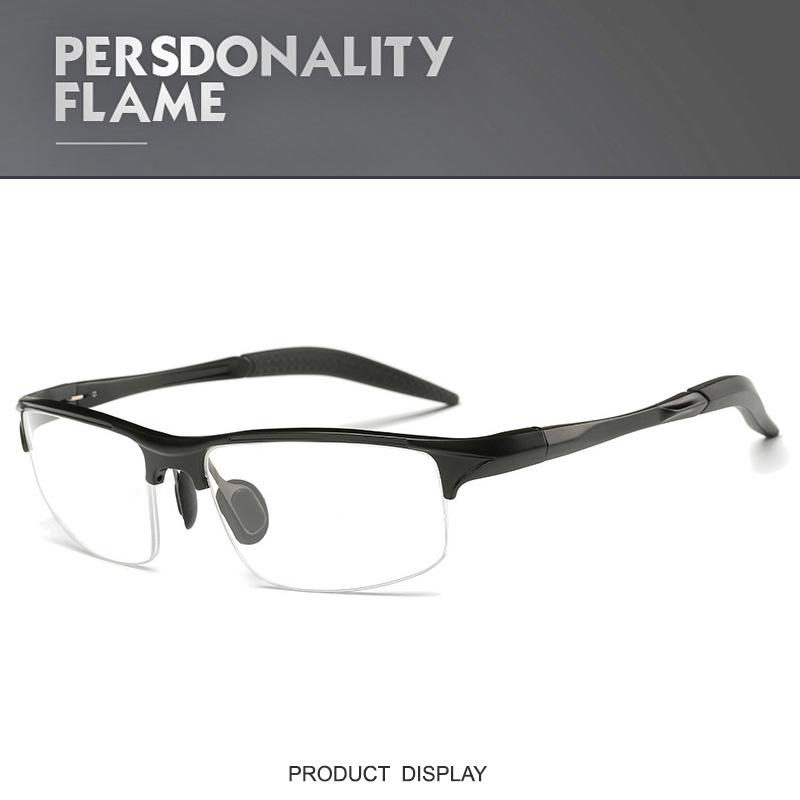 Korea แว่นตา รุ่น 8177 กรอบแว่นตา ( สำหรับตัดเลนส์ ) ทรงสปอร์ต วัสดุ สแตนเลสสตีล หรือเหล็กกล้าไร้สนิม Stainless Steel ขาสปริง กรอบแว่นตา Eyewear Top Glasses
